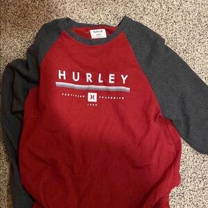 Hurley Red and Gray Sweatshirt